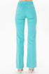 Bootcut Medium Turquoise High Waist Trousers